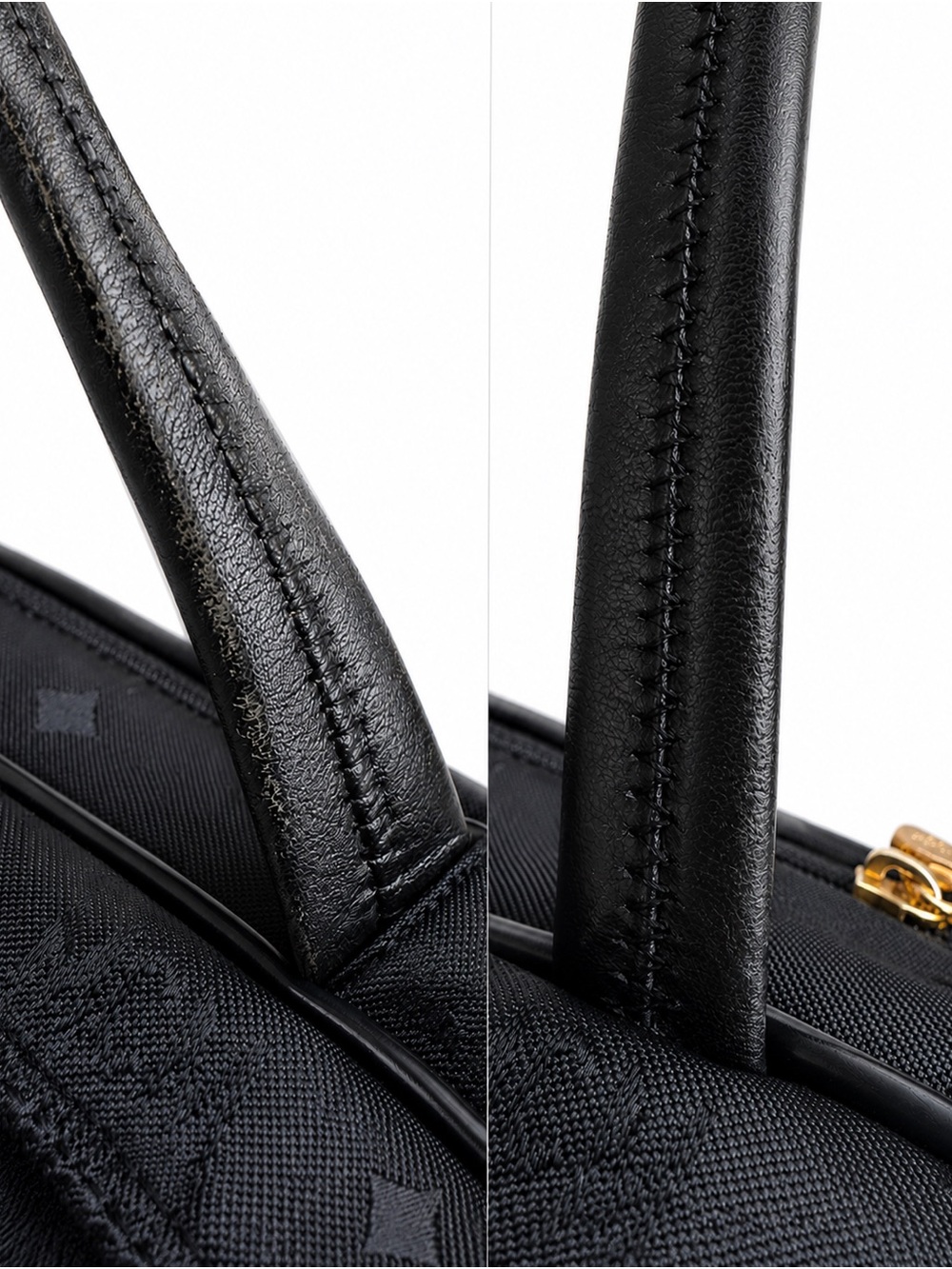 Authentic MCM Black Logo Monogram Tote w/ COA - Picture 7 of 14